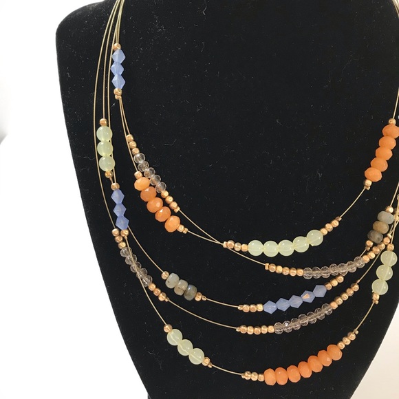 Chico’s Layered Beaded Necklace - Picture 2 of 5